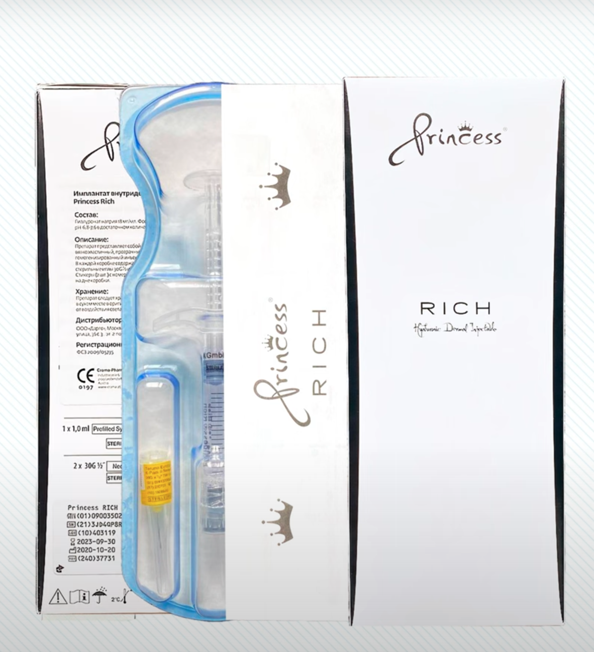 Инъекционный паспорт Princess® RICH. Результат работы до/после.